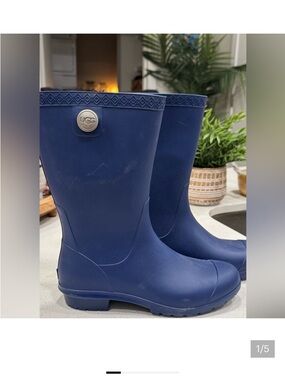 UGG Navy Blue Waterproof Rubber Boots